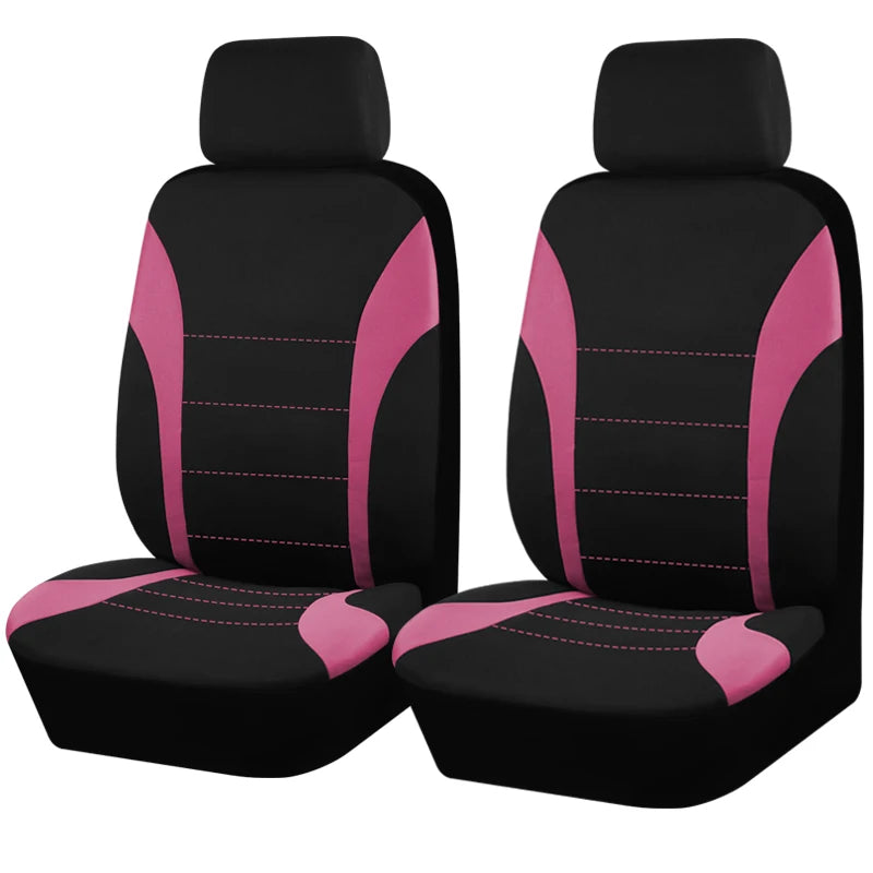 Universal Car Seat Covers, Padded Polyester, Front Pair or Full 5 Seat Set for Cars, SUVs and Trucks, 7 Colors