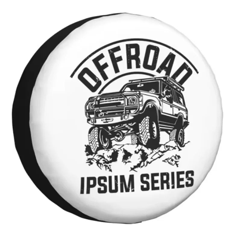 Spare Tire Cover for Jeep Wrangler, 4x4 Mountain PU Leather, No Camera Hole, 14 to 18 in, 20 Lettered Designs