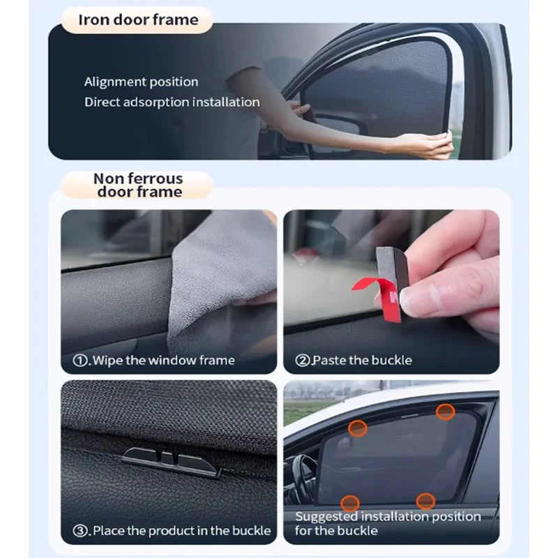Mesh Window Curtains for Hyundai Tucson 2022-2026 (NX4), Black Anti-UV Privacy Shades, Front Sunshade, Pairs or Sets