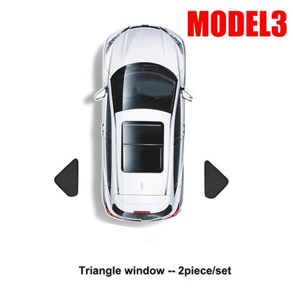Sun Shades for Tesla Model 3 and Model Y 2021-2026 (Highland, Juniper), Side Window Shades with Suction Cups, Windshield and Full Sets