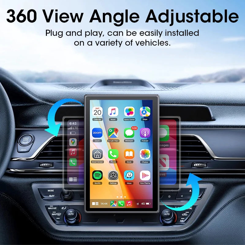 Screen rotates for an adjustable viewing angle