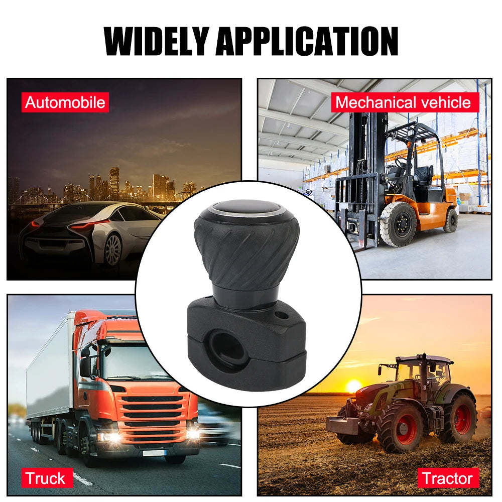 Steering Wheel Spinner Knob for Cars, Trucks, Tractors and Forklifts, 360 Degree Metal Bearing Grip Ball with Screws and Wrench
