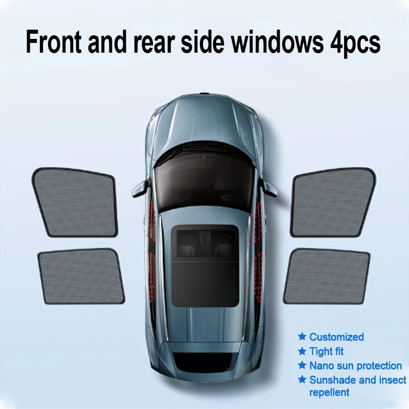 Magnetic Sun Shades for Toyota Camry 2025-2026 (XV80), Mesh Side Window Shades and Foil Windshield Shade, Full Set or Single Windows
