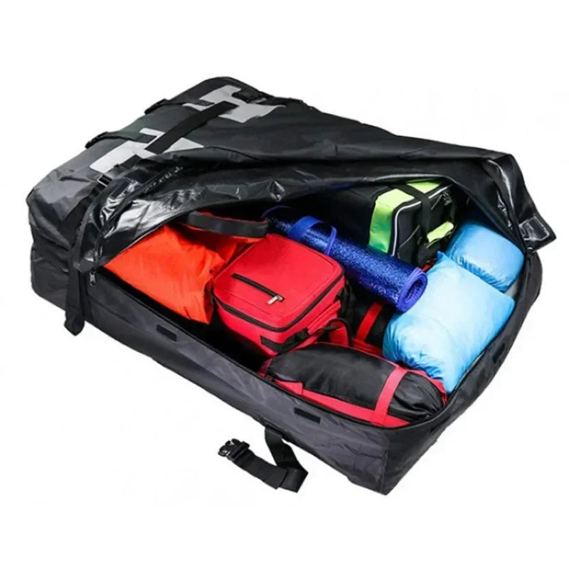 Waterproof Rooftop Cargo Bag, 15 cu ft 600D Oxford Roof Carrier for SUVs, Cars and RVs, Bag Only, Grip Mat or Bag and Mat Set