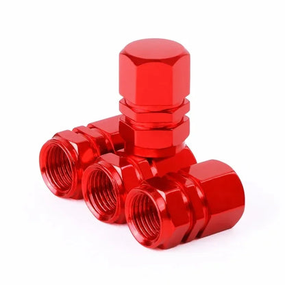 Colored Aluminum Tire Valve Stem Caps, Dustproof Wheel Caps for Cars, Motorcycles and Bikes, 4 to 20 Pack, 10 Colors or Random Mix