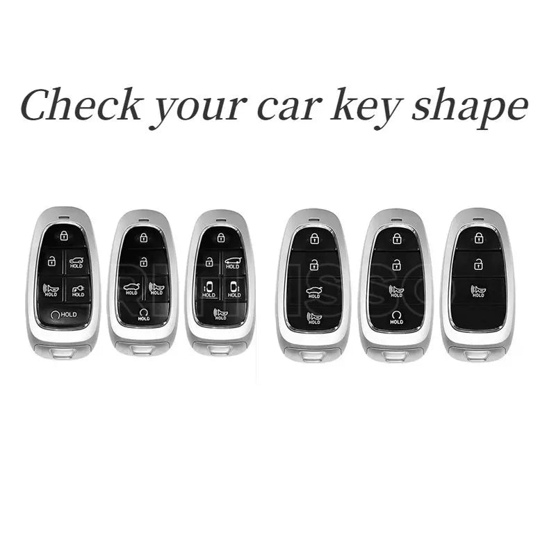 Key Fob Cover for Hyundai 4-Button Keys, Full-Wrap Clear TPU Case for Tucson (NX4), Sonata, Santa Fe and Nexo, Clear or Clear Black