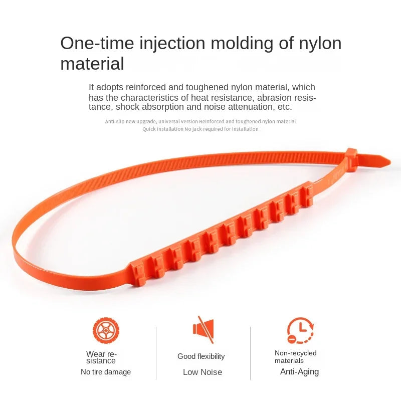 One-piece injection molded nylon tie