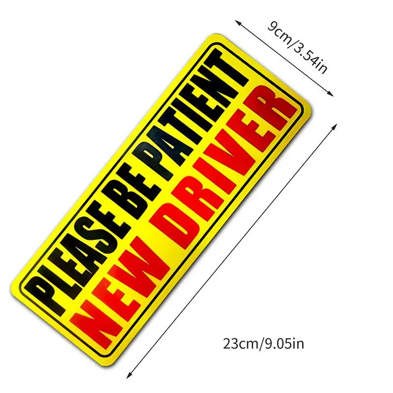 Please Be Patient Student Driver Magnet, Reflective Car Sign for New Drivers, Removable and Reusable, 3 Styles