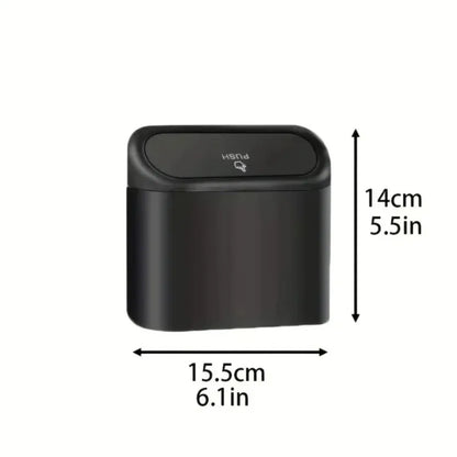 Car Trash Can with Lid and 3 Rolls of Garbage Bags, Fits the Door, Seat Back or Console Side, Also for Home and Office