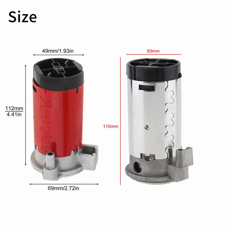Air compressor size: 112 mm (4.41 in) tall
