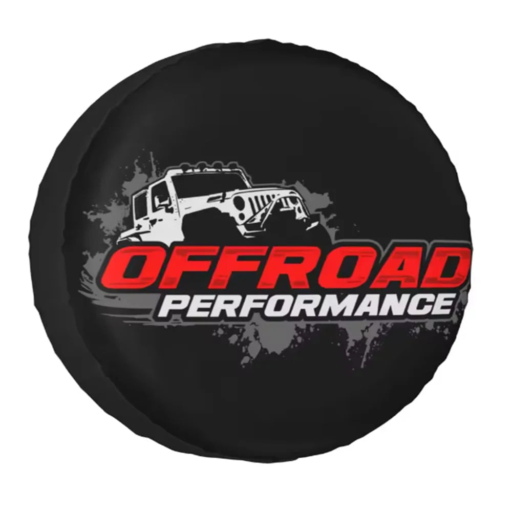 Spare Tire Cover for Jeep Wrangler, 4x4 Mountain PU Leather, No Camera Hole, 14 to 18 in, 20 Lettered Designs