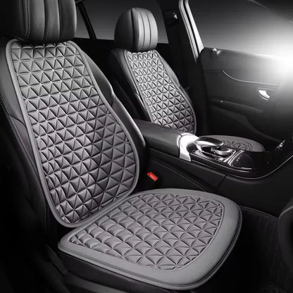 Gray seat and back cushion on a car seat