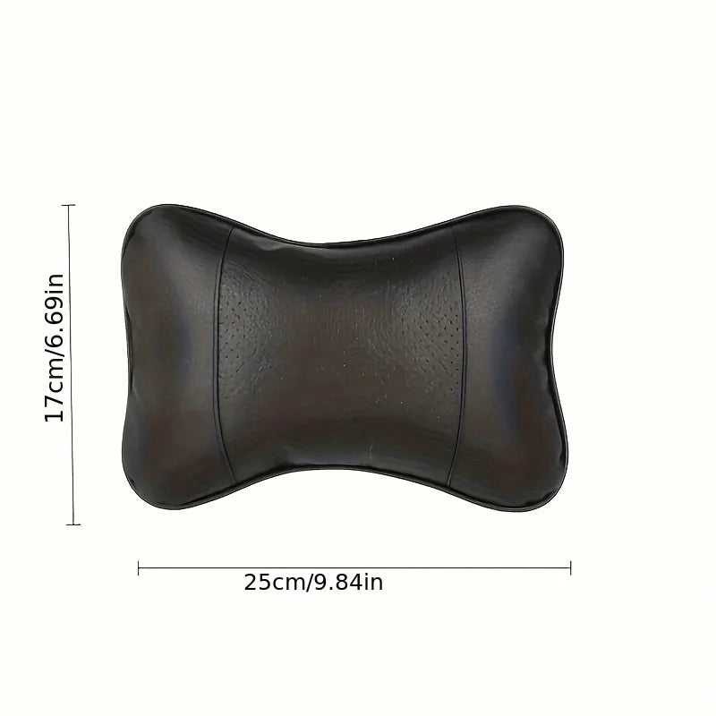 Breathable Mesh Car Headrest Pillow, Faux Leather Head and Neck Rest Cushion for Car Seats, 1 or 2 Pillows
