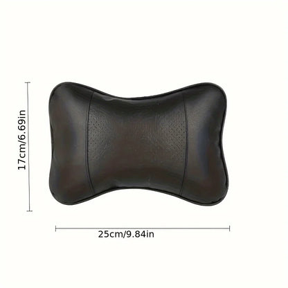 Breathable Mesh Car Headrest Pillow, Faux Leather Head and Neck Rest Cushion for Car Seats, 1 or 2 Pillows