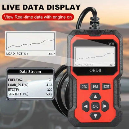 Live data display with the engine running