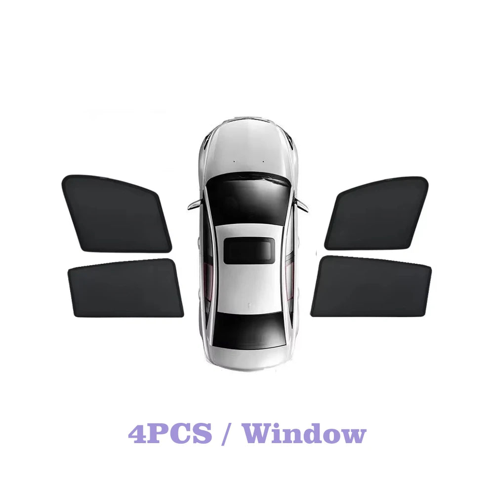 Magnetic Window Sun Shades for Toyota Camry 2025-2026 (XV80), Organza Fabric Windshield and Side Window Shades, 1 to 5 Pieces