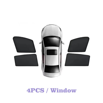 Magnetic Window Sun Shades for Toyota Camry 2025-2026 (XV80), Organza Fabric Windshield and Side Window Shades, 1 to 5 Pieces