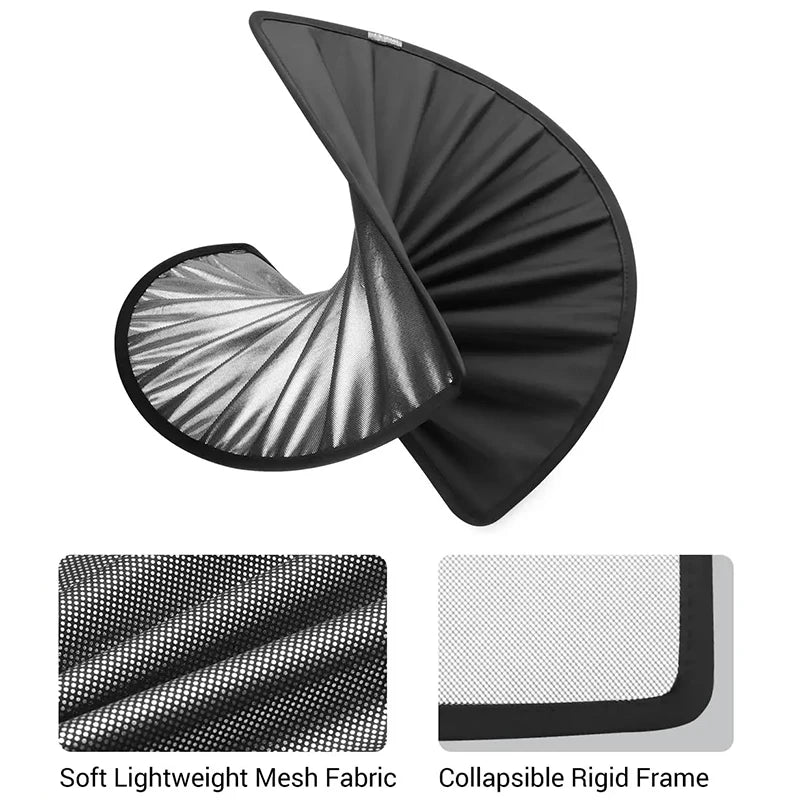 Glass Roof Sunshade for Tesla Model Y Juniper and Model 3 Highland, 2-Piece Ice-Cooling Shade with Clips and Storage Bag, Black or Gray