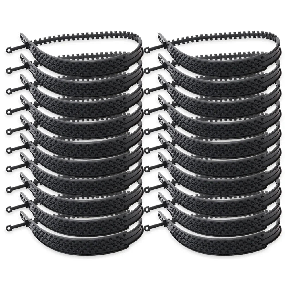 Pack of 20 black snow chain straps