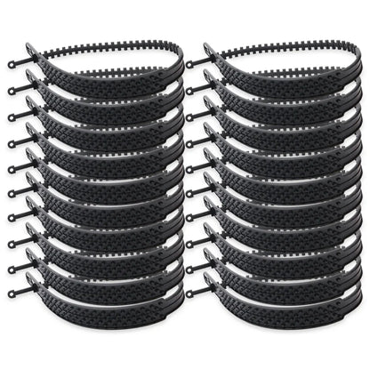 Pack of 20 black snow chain straps