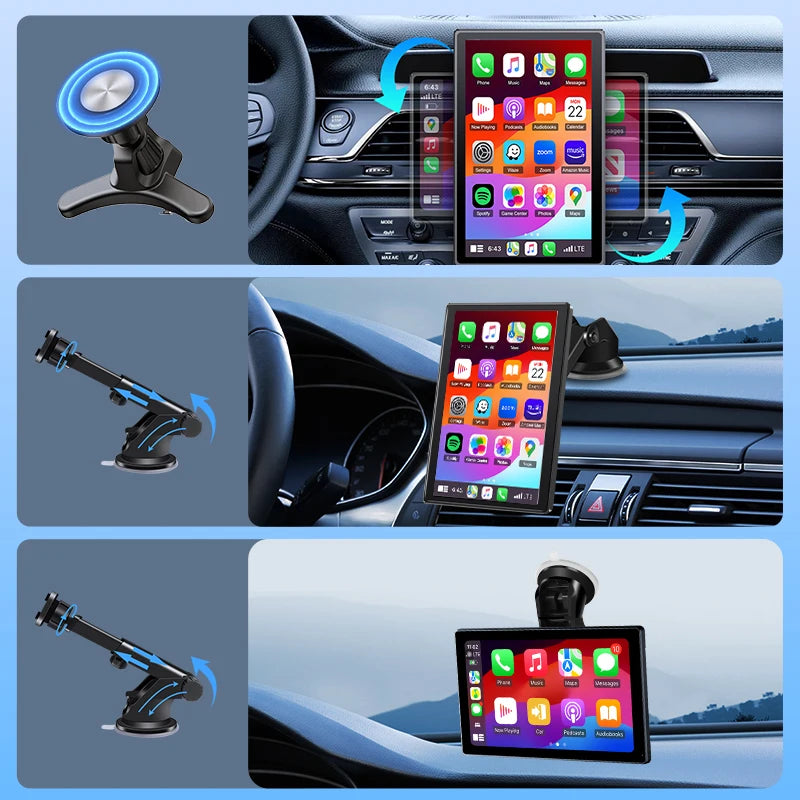 Magnetic mount and suction cup mount options