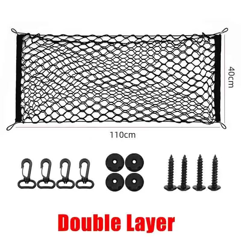 Cargo Net for Hyundai Tucson 2022-2024 (NX4), Black Elastic Hook-On Trunk Net in 3 Sizes: Square, Wide or Narrow