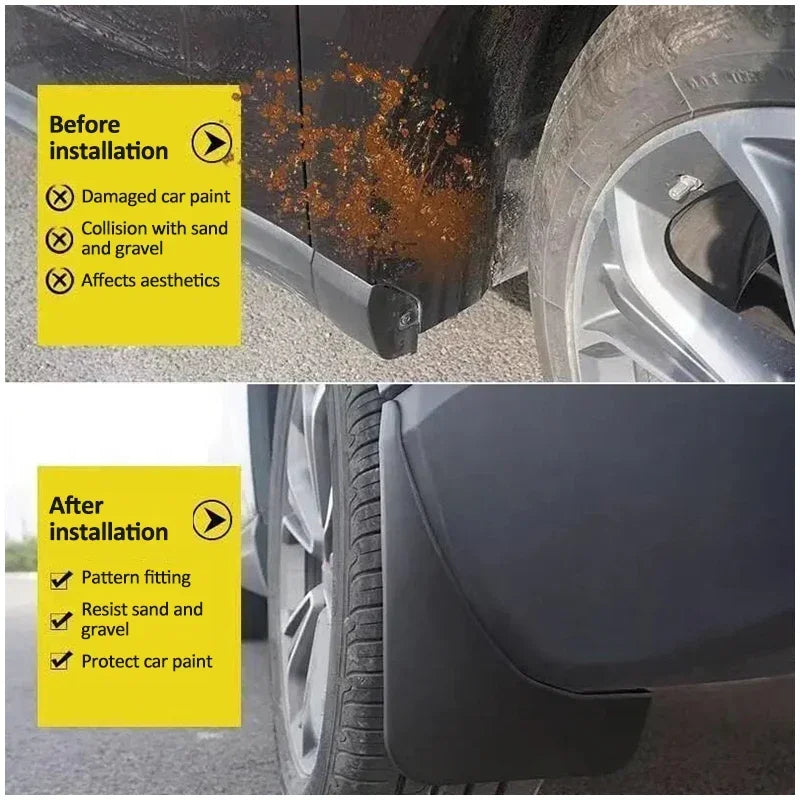 Mud Flaps for Honda Civic FL Liftback 2022-2026 (11th Gen), Set of 4 Black ABS Splash Guards, No Drilling