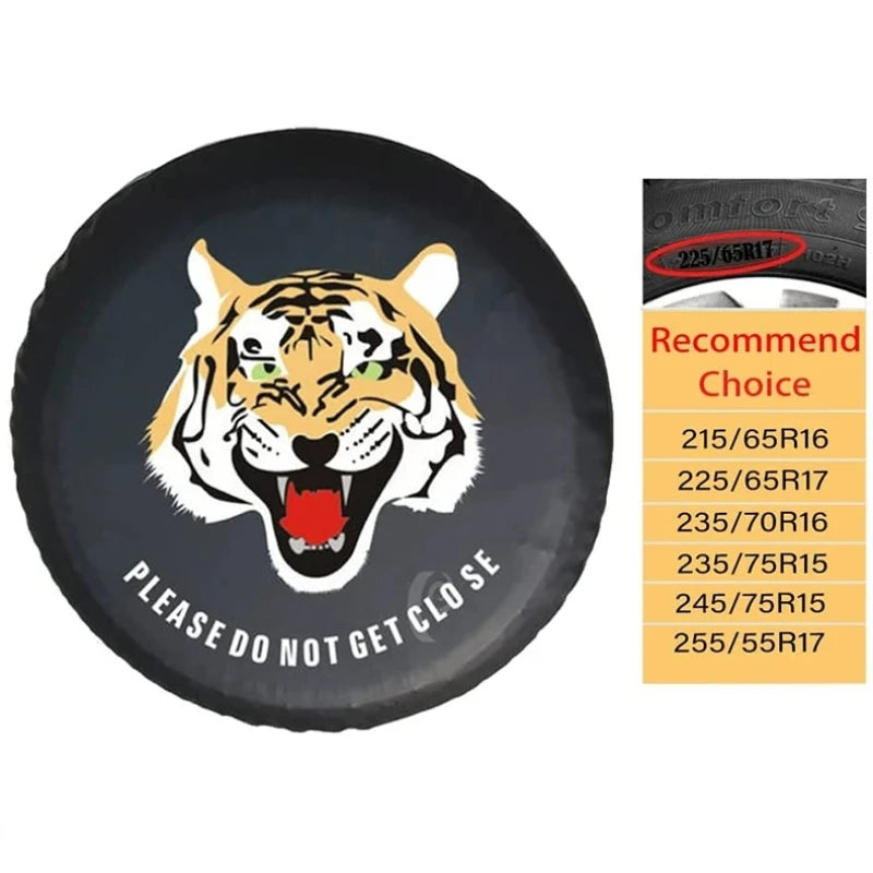 Spare Tire Cover for Jeep Wrangler, Sized for 245/75R17, 255/75R17, 265/70R17, 285/70R17, 315/70R17 or 255/70R18 Tires