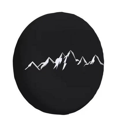 Spare Tire Cover for Jeep Wrangler, 4x4 Mountain PU Leather, No Camera Hole, 14 to 18 in, 20 Lettered Designs