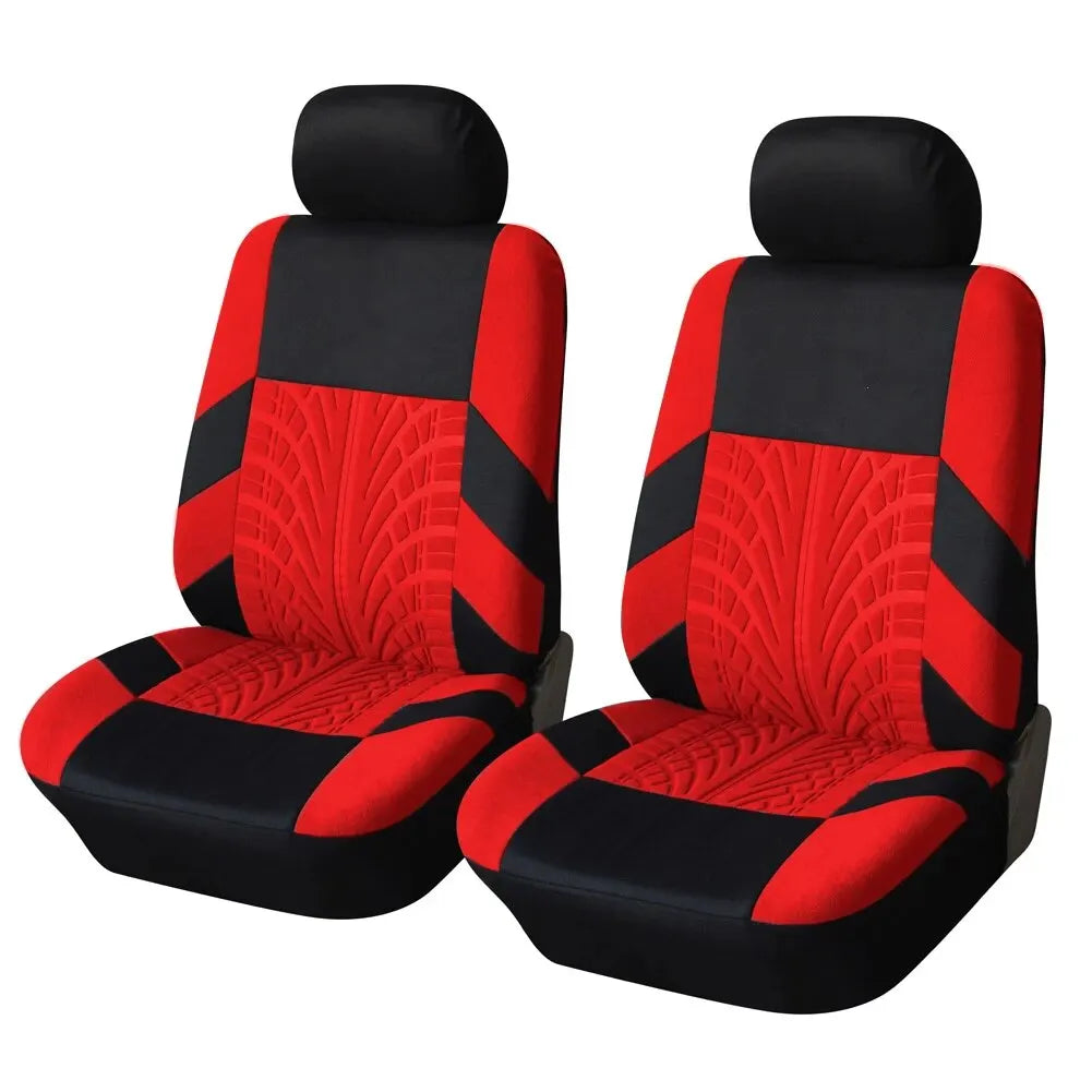 Red front seat cover set, 4 pieces