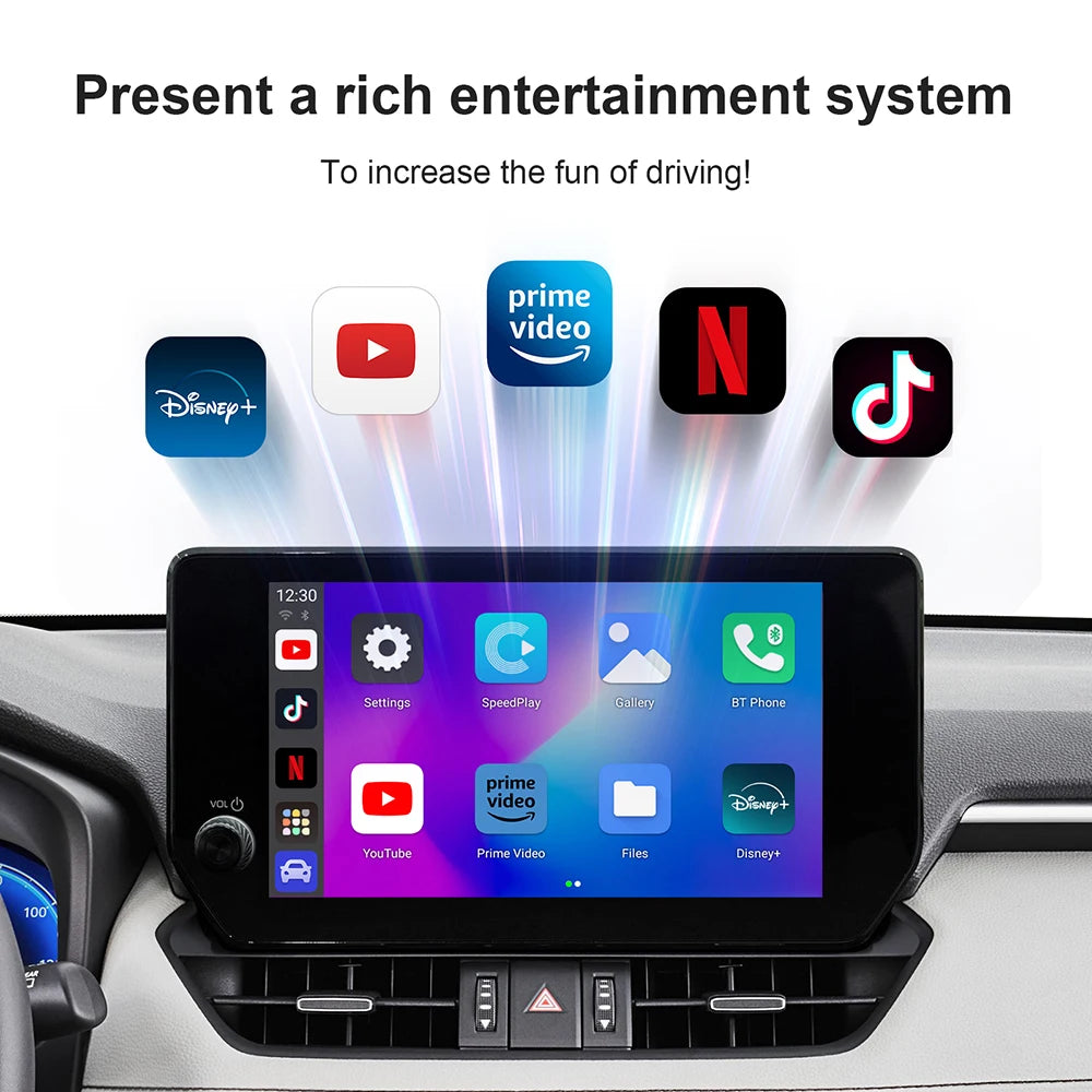 CarPlay AI Box with Android 13, Wireless CarPlay and Android Auto for Cars with Factory Wired CarPlay, 2GB RAM, 16GB or 32GB
