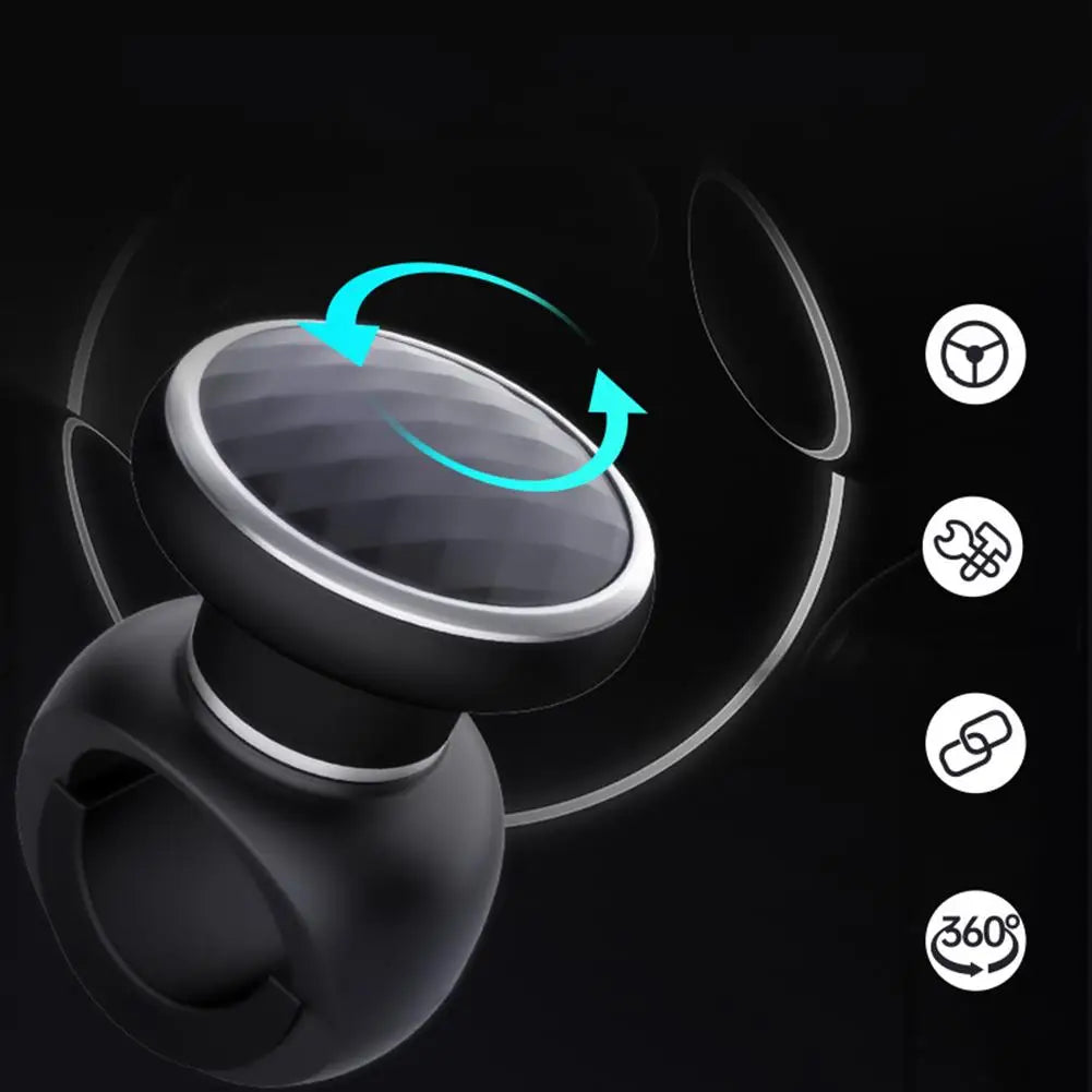Steering Wheel Spinner Knob with Diamond Texture Grip, 360 Degree Rotation for Easier Parking, Wrench Included, Universal Fit