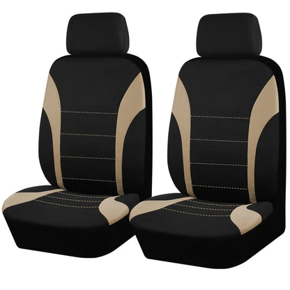 Universal Car Seat Covers, Padded Polyester, Front Pair or Full 5 Seat Set for Cars, SUVs and Trucks, 7 Colors