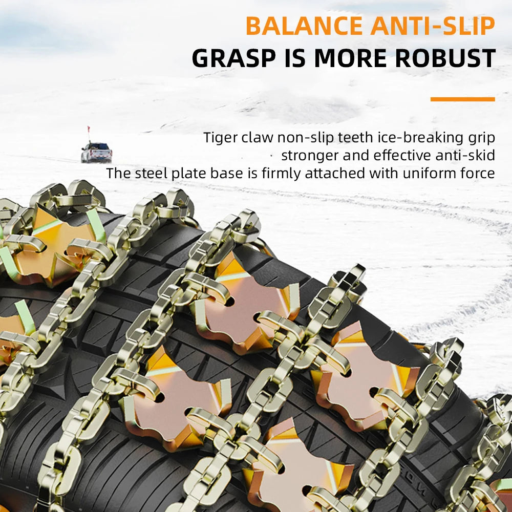 Balanced anti-slip grip on the tire