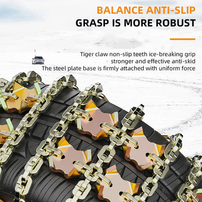 Balanced anti-slip grip on the tire