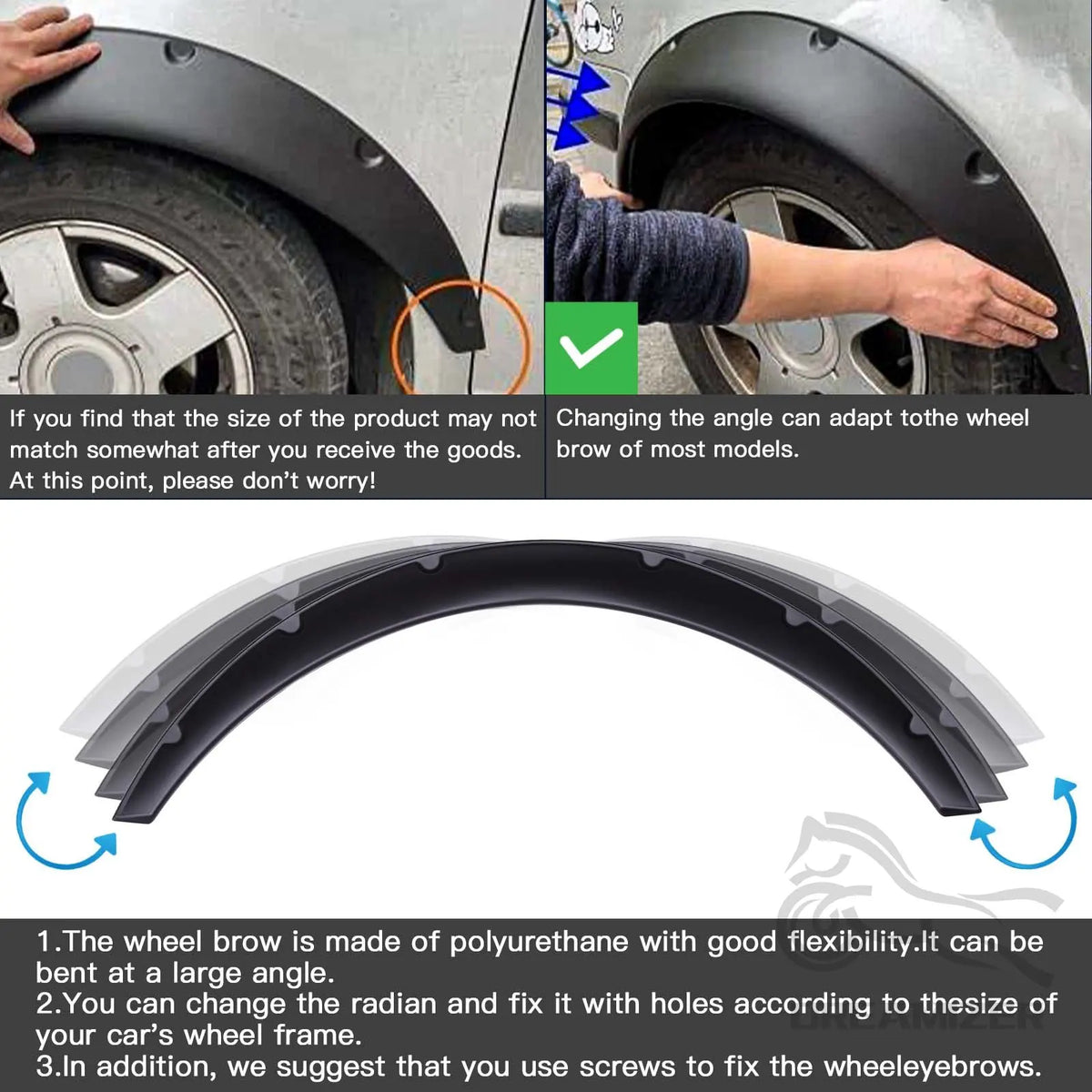 Fender flare installation instructions