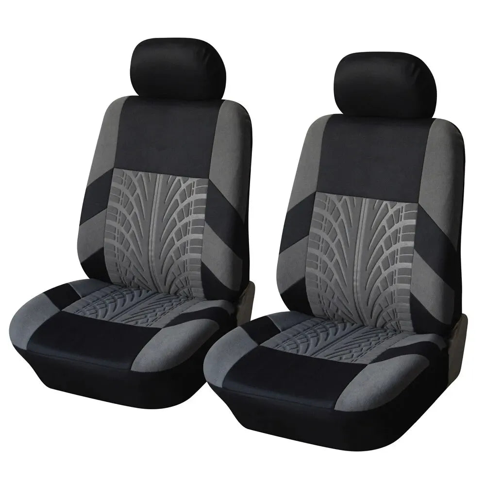 Gray front seat cover set, 4 pieces