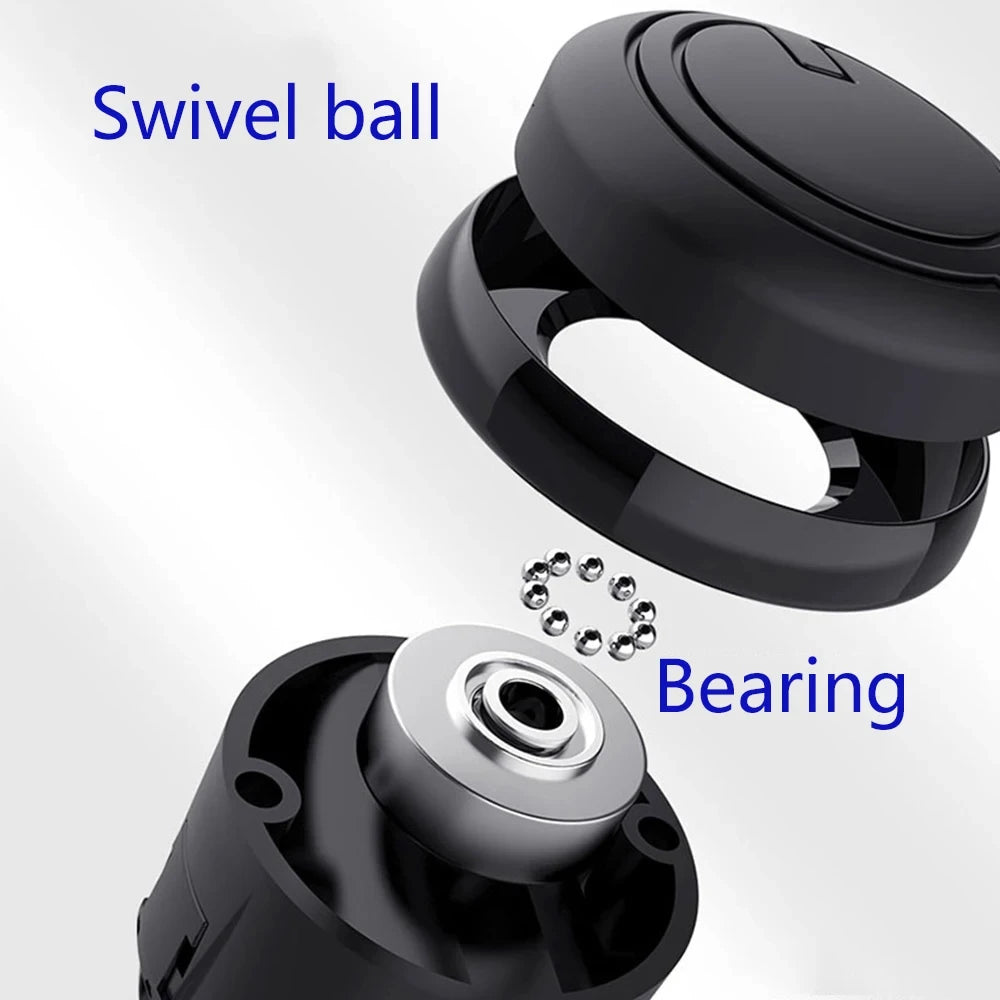 Ball-Shaped Steering Wheel Spinner Knob with Metal Bearings, 360 Degree Rotation, Non-Slip Silicone Grip, for Cars with Power Steering, 2 Styles