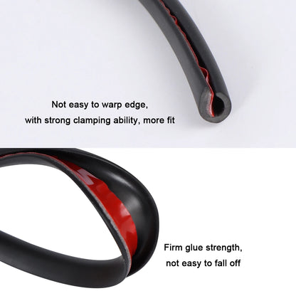 Car Door Edge Guard Strip, 16.4 ft (5 m) Cut-to-Fit Silicone Trim Roll for Door Edge Scratch Protection, 6 Colors