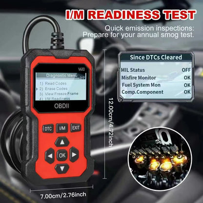 I/M readiness test on the OBD2 scanner