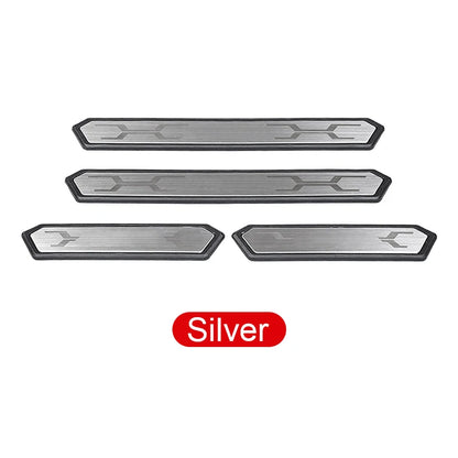 Door Sill Scuff Plate Covers for Toyota RAV4 and RAV4 Hybrid 2019-2025 (XA50), 4-Piece ABS Plastic Set