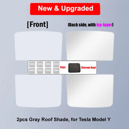 Privacy Sun Shades for Tesla Model Y 2021-2024 and Juniper 2025, Windshield, Rear and Side Window Shades, Single Pieces to 8-Piece Set