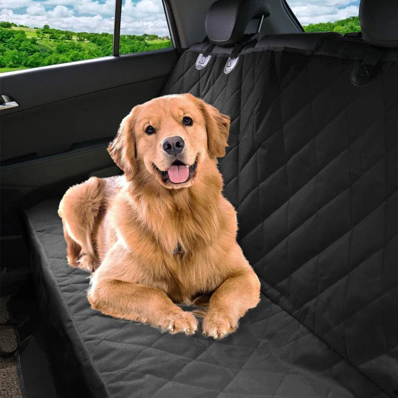 Dog Back Seat Cover, Waterproof 4 Layer Oxford, 53 x 47 in, Nonslip Bench Protector that Converts to a Cargo Liner, for Cars, Trucks and SUVs