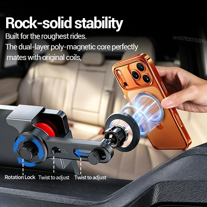 Dashboard Phone Mount for Tesla Model 3 Highland 2024-2025 and Model Y Juniper 2025, Base with Magnetic Holder, Black or Clear Black