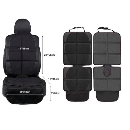 Child Car Seat Protector Mat for Tesla Model 3 and Model Y 2019-2026, Non-Slip Oxford and Faux Leather Back Seat Pad, 0.5 in (12 mm) Thick