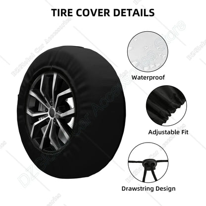 Spare Tire Cover for Jeep Wrangler (JL) with Backup Camera, Soft Silver-Coated Polyester, 4 Sizes from 14 to 17 in