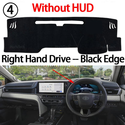 Black Dash Mat for Toyota Camry 2025-2027 (XV80) North America Version, Non-Slip Carpet Dashboard Cover, HUD or Non-HUD