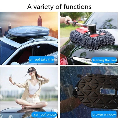 Foldable Car Door Latch Step for Roof Rack Access, Aluminum Alloy Foot Pedal with Anti-Slip Surface, Silver, Black or Orange