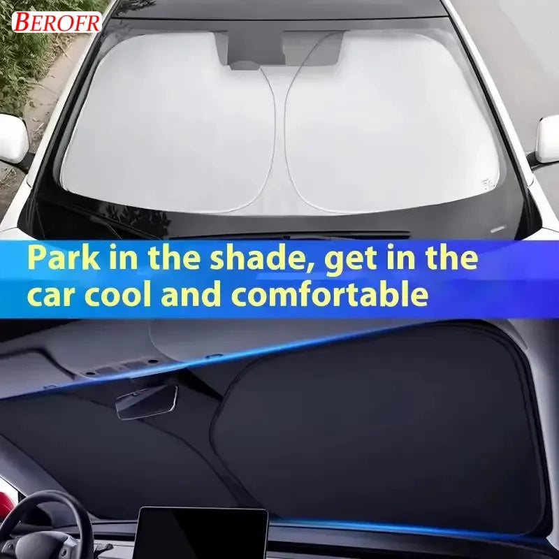 Windshield Sun Shade for Toyota Camry 2025-2026, Polyester and PVC Front Window Cover for Summer Heat, Choice of Sizes