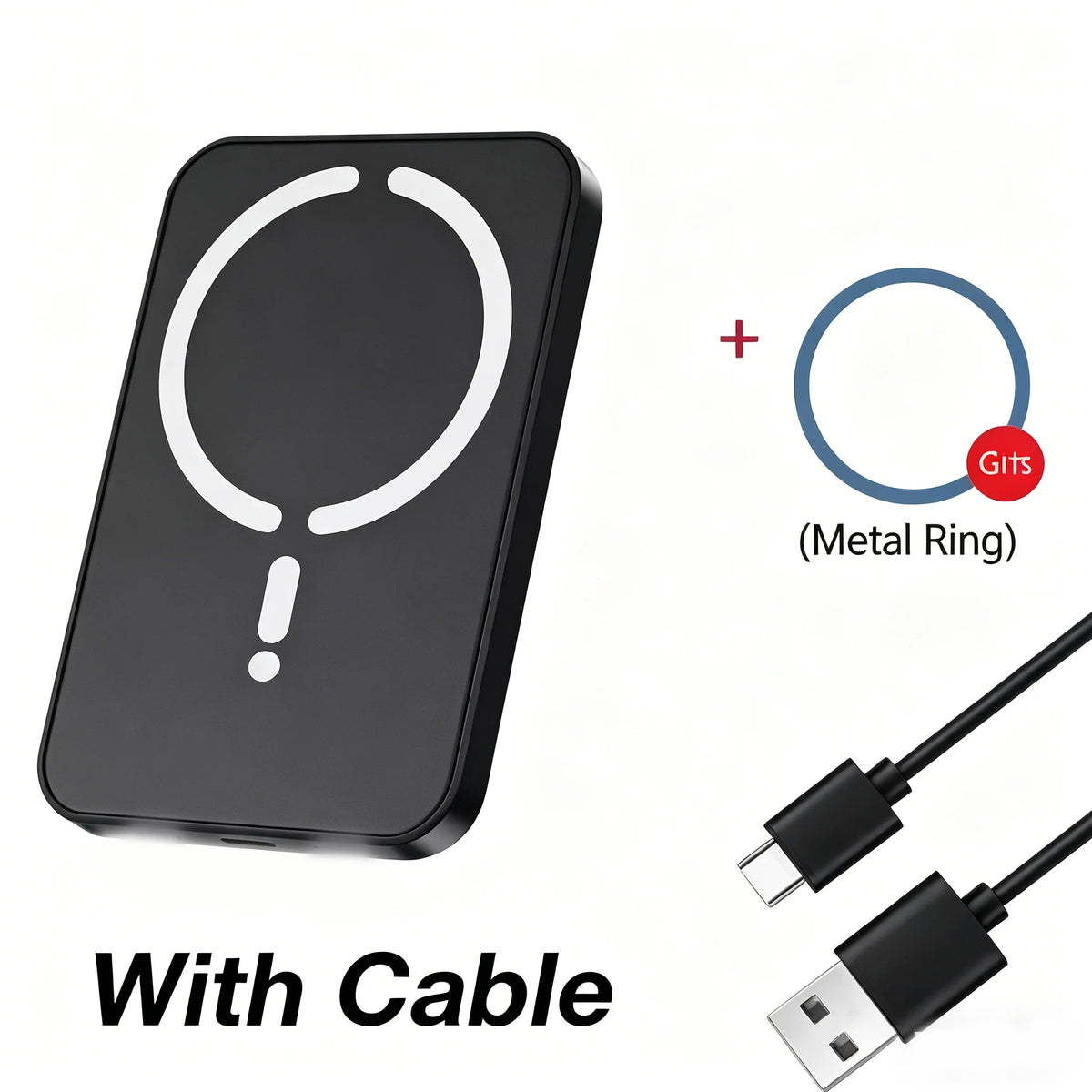 Magnetic Wireless Car Charger Vent Mount, 15W Fast Charging with 360 Degree Ball Joint, for iPhone 12 and Newer, Black or White